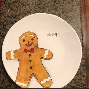 RAE DUNN Gingerbread Man Plate